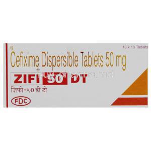 Zifi, Generic  Suprax, Cefixime  Dispersible 50 mg Tablet Intas