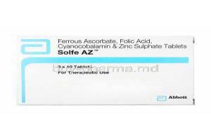 Solfe AZ, Iron/ Folic Acid/ Cyanocobalamin/ Zinc