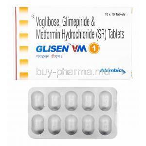 Glisen VM, Glimepiride/ Metformin/ Voglibose