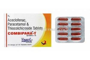 Combipara-T, Thiocolchicoside/ Aceclofenac/ Paracetamol