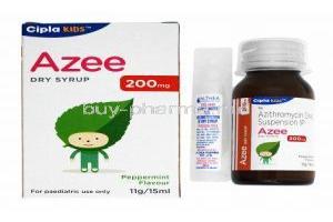 Azee Dry Syrup Peppermint Flavour, Azithromycin