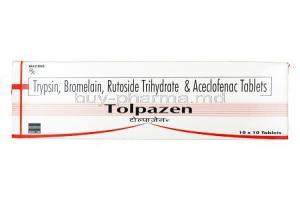 Tolpazen , Trypsin / Rutoside / Bromelain / Aceclofenac