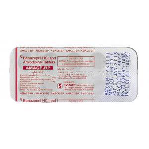 Amace BP, Amplodipine/ Benazepril packaging