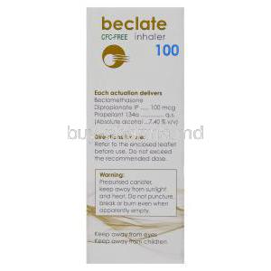 Beclate, Generic Qvar 80 /Beclovent, Beclomethasone Inhalar 200 mdi Cipla Composition