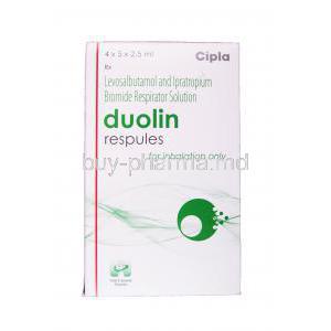 Duolin, Ipratropium/ Levosalbutamol Respule 2.5mg Respules box