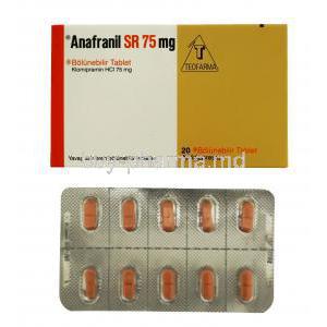 Anafranil, Clomipramine 10mg 20tabs, teofarma, packaging and blister