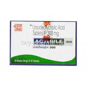 Generic Ursocol,  Ursodeoxycholic Acid  Tablet, 300mg 30 tabs, box information