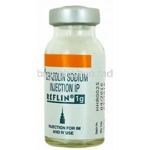 Reflin 1gm, Generic Cefazolin, Cefazolin Sodium, bottle