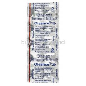 Olvance, Olmesartan 20mg tablets