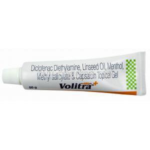 Volitra Plus Gel, Diclofenac/ Linseed oil/ Methyl Salicylate/ Menthol tube