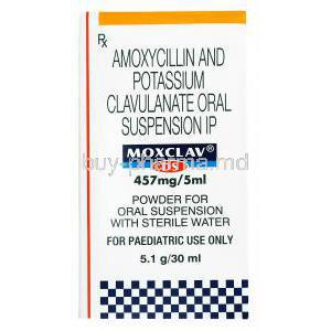 Moxclav 457 Oral Suspension, Amoxicillin/ Clavulanic Acid box