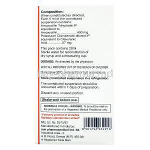 Moxclav 457 Oral Suspension, Amoxicillin/ Clavulanic Acid dosage