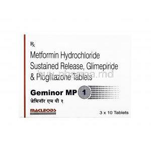 Geminor MP, Glimepiride/ Metformin/ Pioglitazone