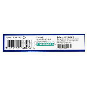 NexGard Spectra, Afoxolaner/ Milbemycin Oxime, >30-60kg, Merial, Box side presentation with barcode