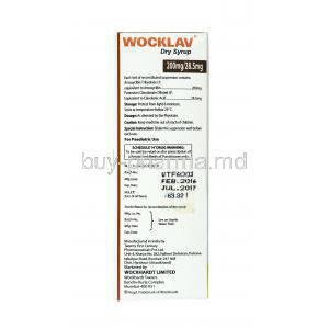 Wocklav Dry Syrup, Amoxicillin and Clavulanic Acid manufacturer