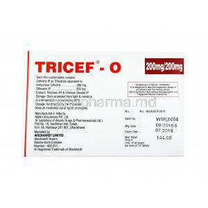 Tricef O, Cefixime and Ofloxacin manufacturer