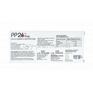 PP26, Elemental Iron and L-Methyl Folate manufacturer