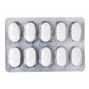 Pyzina 1000, Pyrazinamide Tablet, 1000mg, 10 tablets, blister pack back