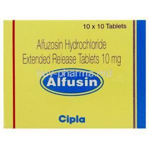 Generic  Uroxatral, Alfuzosin Alfusin 10 mg (Cipla) box