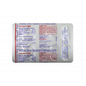 Powergesic MR, Chlorzoxazone, Diclofenac and Paracetamol tablets back