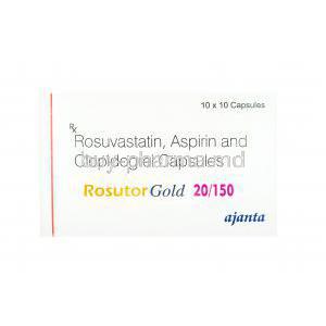 Rosutor Gold, Aspirin, Rosuvastatin and Clopidogrel 150mg
