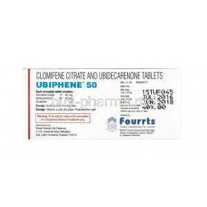 Ubiphene, Clomifene and Coenzyme Q10 50mg-50mg manufacturer