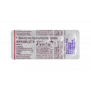 Benibuz, Benidipine tablets back