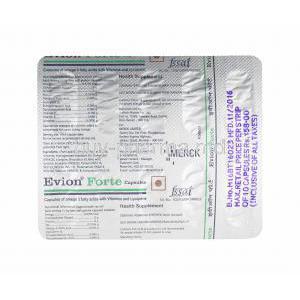 Evion Forte capsules back