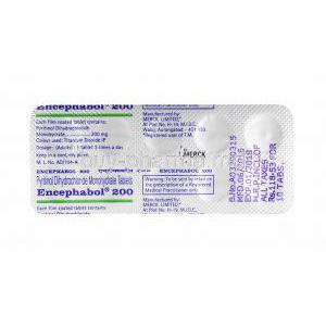 Encephabol, Pyritinol 200mg tablets back