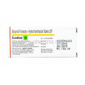 Lodoz, Bisoprolol and Hydrochlorothiazide 5mg manufacturer