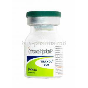 Traxol Injection, Ceftriaxone 500mg vial