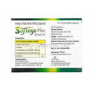 Softeye Plus, Omega-3 and Fatty Acids manufacturer