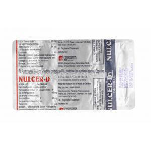 Nulcer-D, Domperidone and Pantoprazole tablets back