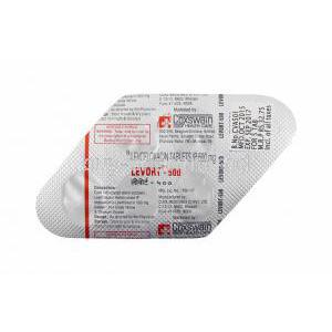 Levort, Levofloxacin tablets back