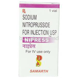 Nipress, Generic Nitropress, Sodium Nitroprusside Injection box