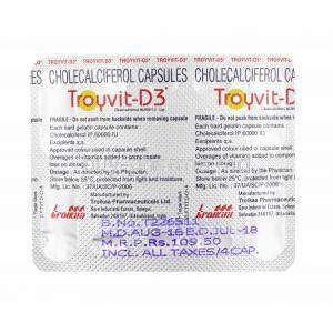 Troyvit-D3, Cholecalciferol capsules back