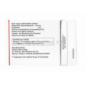 Colospa, Mebeverine 135mg manufacturer