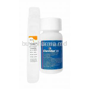 Clavidur DS Oral Suspention, Amoxicillin and Clavulanic Acid container