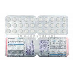 Tenoclor, Atenolol and Chlorthalidone 25mg tablets