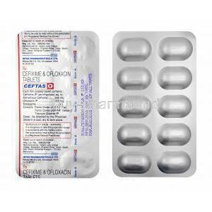 Ceftas O, Cefixime and Ofloxacin tablets