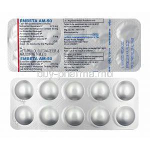 Embeta AM, Amlodipine and Metoprolol tablets