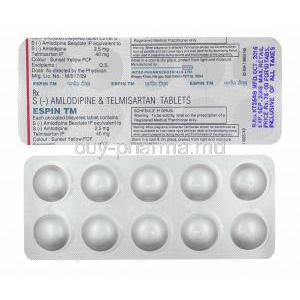 Espin TM, Telmisartan and Amlodipine tablets