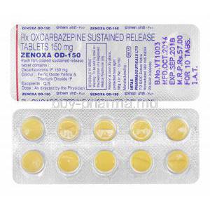 Zenoxa OD, Oxcarbazepine 150mg tablets