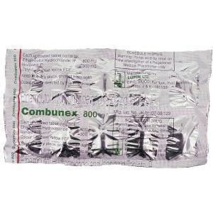 Combunex, Ethambutol/ Isoniazid Tablet packaging