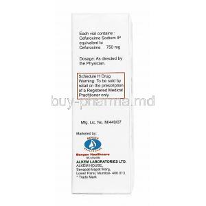 Zocef Injection, Cefuroxime 750mg manufacturer