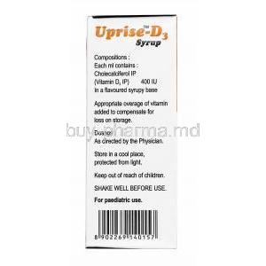 Uprise-D3 Syrup, Cholecalciferol composition