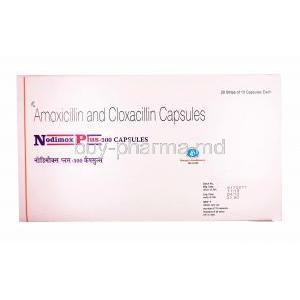 Nodimox Plus, Amoxicillin and Cloxacillin 500mg box