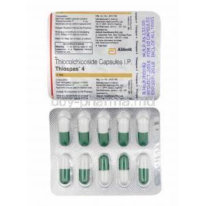 Thiospas, Thiocolchicoside 4mg capsules