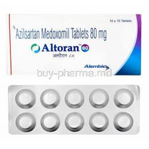 Altoran, Azilsartan 80mg box and tablets