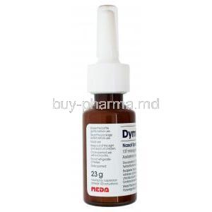 Dymista Nasal Spray, 137cmg/50mcg, 23g, Nasal Spray bottle side view